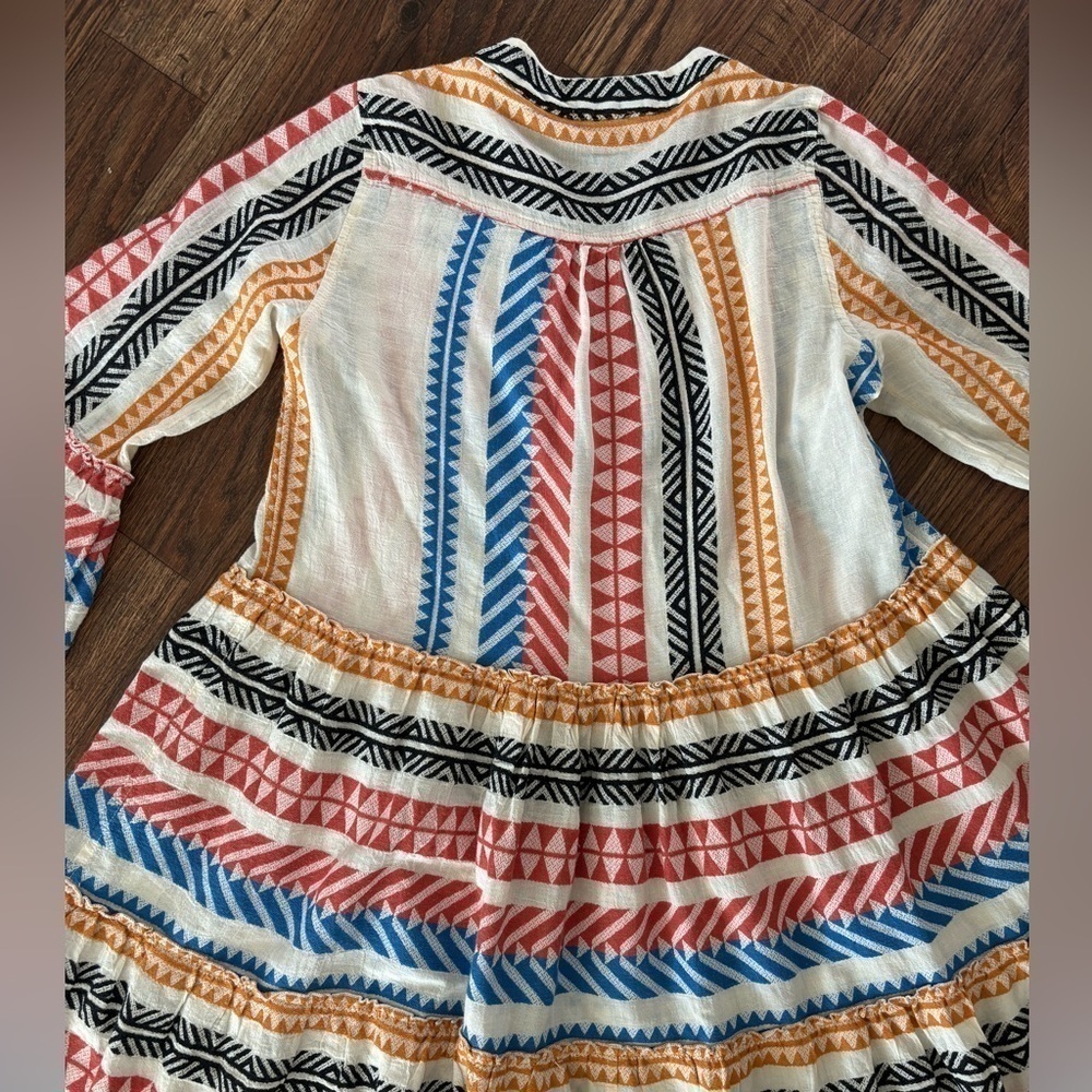 Anthropologie Devotion Twins Embroidered Ella Mini Dress Anthropologie XS Stripe - Picture 10 of 12